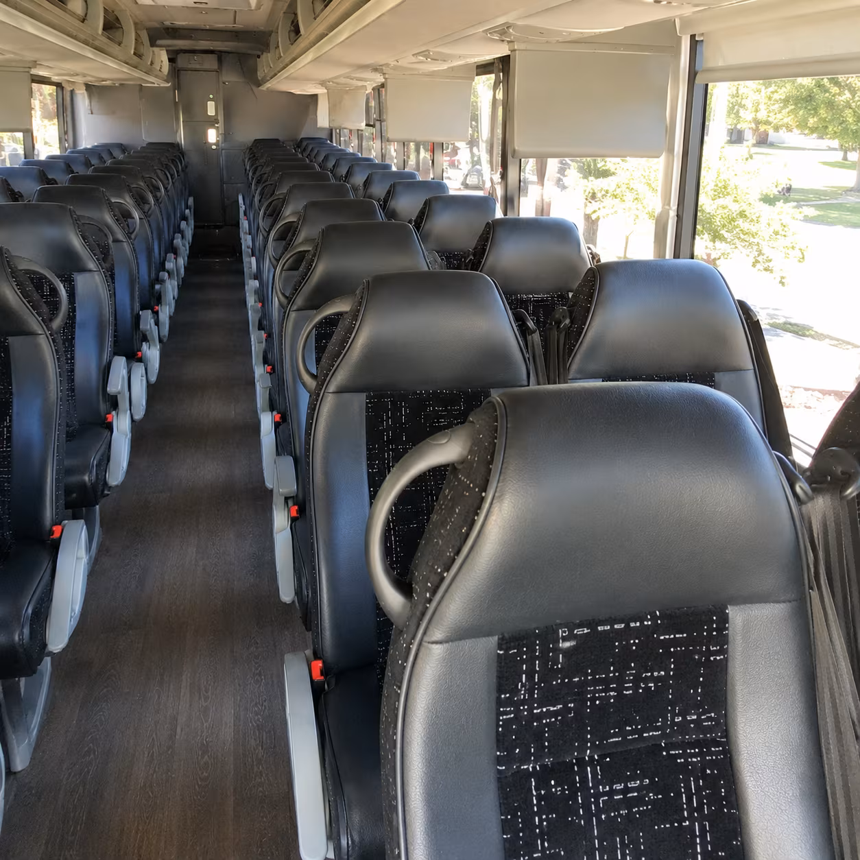columbus charter bus interior