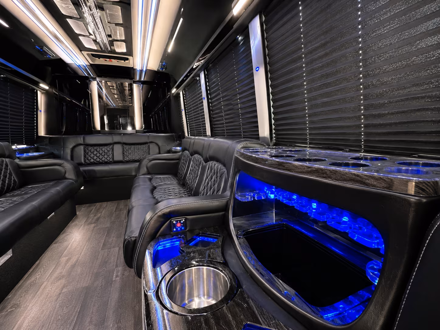 party buses for columbus prom groups heading downtown